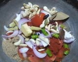 A picture of step 1 of Paneer makhanwala.