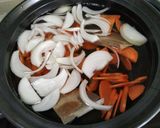 鮭魚頭蔬菜味增湯的食譜步驟2照片