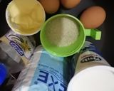 A picture of step 1 of Vanilla flavored pancakes.