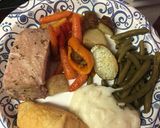 A picture of step 5 of Pork Tenderloin & Baked Veggies.