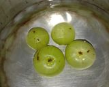 A picture of step 1 of Goose berries amla halwa.