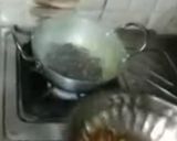 A picture of step 15 of Ashtami special prasaad the puri chana and halwa thali.