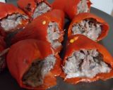 Foto del paso 1 de la receta: Piquillos rebozados rellenos de carrilleras