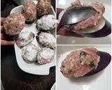 A picture of step 1 of Chinese Eggplants with Minced Pork 釀矮瓜.