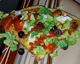 A picture of step 7 of Taco Pizza.