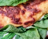 Foto del paso 4 de la receta: Omelette de rúcula y queso 🧀 Tortilla francesa de queso y rúcula 🌱