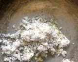 A picture of step 1 of Desiccated coconut and Beetroot Laddu.