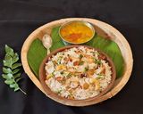 A picture of step 8 of Kerala style Nei choru (One pot meal ghee Rice).