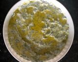 A picture of step 5 of Mustard green dip.