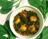 A picture of step 10 of Palak Aloo.