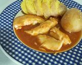 Foto del paso 6 de la receta: Solomillo de pollo en salsa con papas "arrugas" (Olla Gm g)
