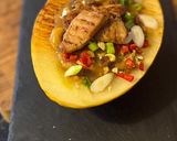 A picture of step 3 of Vegetarian Chicken & Melon Curry.