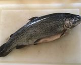 A picture of step 1 of California Farm Trout Tartare Caviar.