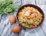 Hình bước làm 6 của món Cơm Chiên Kim Chi