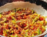 A picture of step 3 of Karela Sabzi.