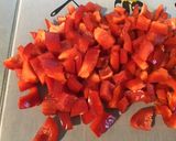 Une image de l'étape 5 de Salade du jardin (tomates, concombre, poivrons, basilic).