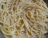 A picture of step 2 of Fajita spaghetti!🍝.