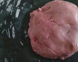 A picture of step 3 of Soya granules stuffing Beetroot Momos.