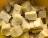 A picture of step 1 of Yam balls.