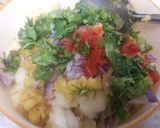 A picture of step 2 of Chaat Sandwich.