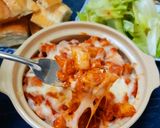Hình bước làm 5 của món Ức gà xào cay phô mai