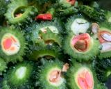 A picture of step 1 of Bhuna Karela (Bitter gourd dry).
