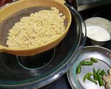 A picture of step 1 of Moong daal palak chilla.