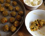 Foto del paso 1 de la receta: Rollos rellenos de albondiguillas de verdura con salsa de yogurt con Ras el Hanout
