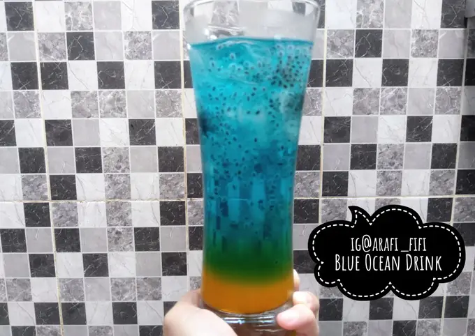 Langkah-langkah untuk membuat Cara bikin Blue Ocean Drink ala rumahan