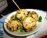 Une image de l'étape 1 de Boulettes de viande (poulet) à la Chinoise, cuit à la vapeur.