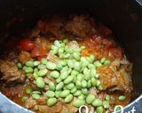 A picture of step 3 of Hyderabadi Mutton Tahari with Edamame Beans.