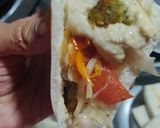 A picture of step 9 of Falafal sandwich.