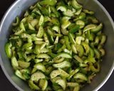 A picture of step 1 of Kantola Subji (Gujarati style).