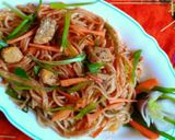 A picture of step 4 of Chicken colorful spaghetti.