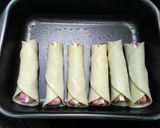 Foto del paso 5 de la receta: Rollitos de salchicha, queso y cebollas caramelizadas
