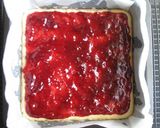 A picture of step 5 of Jam Coconut Slice.