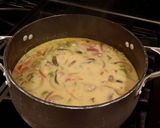 A picture of step 4 of Thai style Shrimp and Pork Meatball Soup.