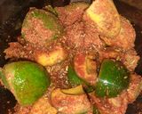 A picture of step 4 of Raw mango pickle.