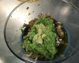 Une image de l'étape 9 de Aubergine italienne farcie au poulet haché et poivron vert.