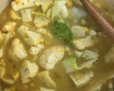 A picture of step 4 of Turmeric cauliflower soup - vegan.