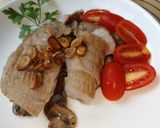 香煎松阪豬佐黑胡椒炒洋菇的食譜步驟7照片