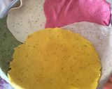 A picture of step 3 of Multi colored mathri.