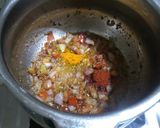 A picture of step 4 of Chettinad veg biryani.