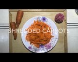 A picture of step 1 of Carrot noodles.