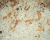 A picture of step 6 of Zeera rice.