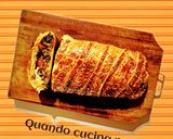 Foto del passaggio 8 della ricetta Strudel di branzino, porcini ed olive