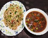 A picture of step 9 of Veg Manchurian and Fried Rice.