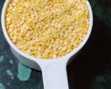 A picture of step 1 of Protein rich Yellow split Moong daal(gram lentils) Burfi.