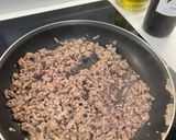Foto del paso 4 de la receta: Pasta con crema de tomates cherry y carne picada al vino tinto