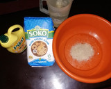 A picture of step 1 of Layered chapati with kamande (one tree.